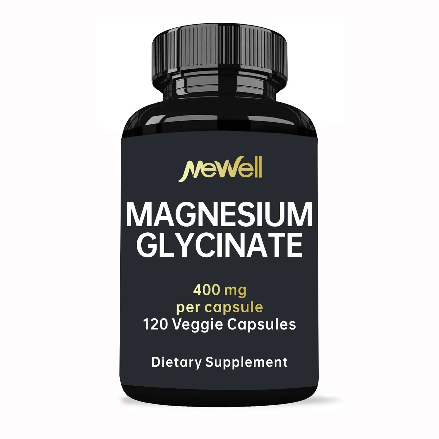 แมกนีเซียม Glycinate 400 มก.60 มก.Elemental แมกนีเซียมต่อหมวกกล้ามเนื้อประสาทกระดูกสุขภาพหัวใจ 120 ผักแคปซูล