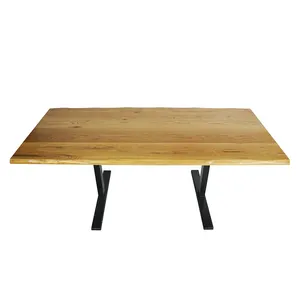 Solid wood Oak Wood Table Top Live edge Antique Furniture Wooden Table Top For Banquet