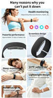 Nouveau bracelet intelligent HT51, moniteur de santé (stress, fréquence cardiaque, SpO2), tracker d'activité sportive, sans écran