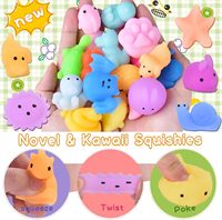 LEEHUR 30PCS Kawaii Squishies Mochi Squishy Mini Stress Relief Fidget Speelgoed Kinderen Feestartikelen Klaslokaal Prijzen Kerst China