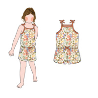 Combinaison courte pour bébé fille Little Glow Kids Factory, motif nœud mignon, sans manches, design estival tendance, en promotion
