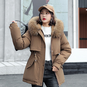 <span class=keywords><strong>Parka</strong></span> d'hiver pour femmes <span class=keywords><strong>avec</strong></span> doublure en laine et lin Long manteau Casaco fermeture à glissière grande taille 6XL veste à <span class=keywords><strong>capuche</strong></span> rembourrée chaude pour vêtements de neige - Product Image 6