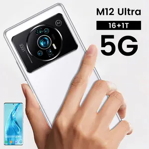 2024 New Arrival 5g M12 Ultra 7.3 Inch Full Screen Android12 Mobile Phone With 1tb Face Id Original Unlocked Cell Phone
