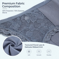Culotte gainante en dentelle pour femme, taille mi-haute, respirante, effet ventre plat et rehausseur de fesses, post-partum, usage quotidien et détente