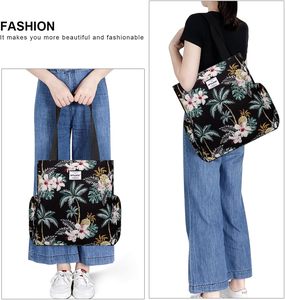 Bolsa de Mano Ligera de Polipropileno con Cierre para Mujer, Asa Suave, Tamaño Extra Grande, Diseño de Letras, Estilo Casual para Compras al Aire Libre - Product Image 5