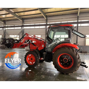 Tracteur agricole 4x4 CE 75 CV à prix d'usine avec chargeur frontal et cabine climatisée - Product Image 4