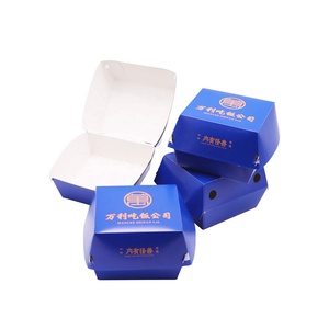 Biodegradable take away food box disposable fast food takeaway sandwich container custom burger and fries box burger box