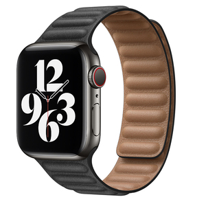 Cierre magnético Flexible ajustable de la <span class=keywords><strong>correa</strong></span> de muñeca de <span class=keywords><strong>cuero</strong></span> de enlace <span class=keywords><strong>Apple</strong></span> <span class=keywords><strong>Watch</strong></span> banda iWatch Serie 6 5 <span class=keywords><strong>SE</strong></span> - Product Image 4