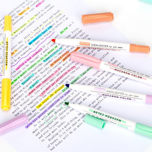 ZEYAR — stylo marqueur à double bout, ciseaux et pointes fines, 6 couleurs macarons, à base d'eau, séchage rapide, 5 pièces - Product Image 3