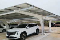 Système de structure de stationnement solaire en acier galvanisé à chaud et en aluminium, étanche, pour carport photovoltaïque, résistant aux vents jusqu'à 60 m/s