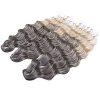 Extensions de cheveux synthétiques Anna de qualité supérieure, résistantes à la chaleur, ondulées, blondes, torsadées, bouclées au crochet