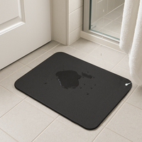 Tapis de mise à la terre en PU noir absorbant l'eau, tapis conducteur antidérapant pour l'entrée et le sol, OEM/ODM