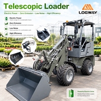 Chargeuse sur pneus électrique LOGWAY avec capacité de charge nominale de 800 kg, direction flexible pour les zones de travail étroites, livraison gratuite