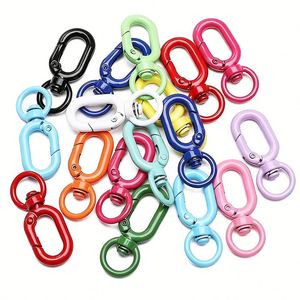 High Quality Zinc Alloy Dog Clips Colorful Baked-Finish Coating D-Shaped Buckles Instagram Style Hardware <b>Luggage</b> <b>Accessories</b> - Product Image 1