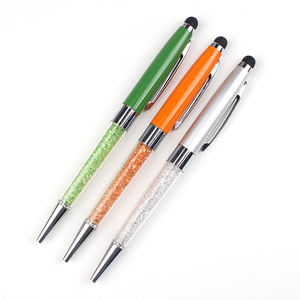 Жемчуг кристалл стилусы ручка металл горный хрусталь шариковая с гравировкой фирменное наименование баррель для промо подарок - Product Image 1