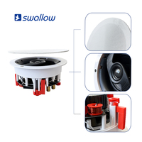 Haut-parleur de plafond OEM 5,25 pouces coaxial bidirectionnel avec tweeter 8Ω Haut-parleur de plafond passif Haut-parleur commercial
