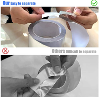 Ruban adhésif en aluminium activé par l'eau, résistant aux hautes températures, pour joints d'étanchéité, étanchéité contre l'humidité et les fuites, scellage imperméable