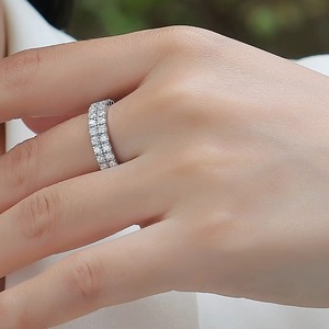แหวนเงินแท้ 925 ประดับ<span class=keywords><strong>เพชร</strong></span><span class=keywords><strong>โม</strong></span>อิสซาไนต์ สำหรับงานแต่งงานและหมั้นหมาย สำหรับผู้หญิง เครื่องประดับแฟชั่น Jiuzhuan Jewelry รุ่น R240113722-20 - Product Image 5