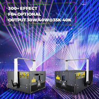Projecteur laser professionnel programmable ILDA 30W 40W pour extérieur IP65 IP54, effet logo 3D RGB, animation DJ Disco, spectacle de lumière ciel