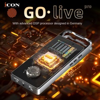Carte son ICON Aiken Sound Golive haut de gamme pour téléphone mobile Android avec écran tactile 2,31 pouces - Son portable pour diffusion en direct