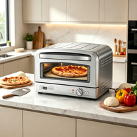 Four à pizza électrique JingXin Factory, en acier inoxydable, avec pierre en cordiérite, pour pizza napolitaine de 12 pouces, cuisson rapide en 5 minutes
