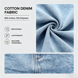 Jupe en jean à ourlet droit pour femme, mini-jupe taille mi-haute avec short intégré, style à ourlet nettoyeur, facile à enfiler - Product Image 6