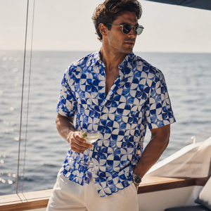 <span class=keywords><strong>Chemise</strong></span> Aloha boutonnée pour <span class=keywords><strong>homme</strong></span>, coupe ample et décontractée, respirante, avec logo personnalisé, idéale pour les mariages à la plage ou les vacances tropicales - Product Image 3
