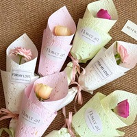 Papier à pétales gaufré, papier d'emballage Fenghua épaissi pour bouquets, matériau floral imperméable fait main pour les fleuristes