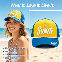 Gorra de Béisbol con Bordado 3D, Cuerda Personalizada, Perforaciones Láser, para Playa, Aire Libre, Surf, para Hombres y Mujeres