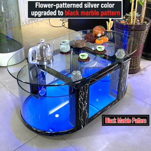 Gros <span class=keywords><strong>Aquarium</strong></span> Verre Écologique Ultra Blanc Moderne <span class=keywords><strong>Table</strong></span> <span class=keywords><strong>Basse</strong></span> Bord Roulé Salon Poisson Tortue - Product Image 5