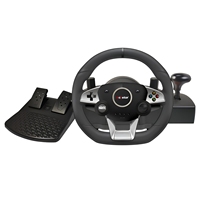 Volant de jeu à vibration 7-en-1, vente directe usine, boutons programmables, connexion filaire, rotation à 270°