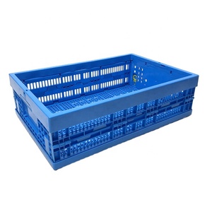 High Quality Blue Color Large Fruits <b>Folding</b> Plastic Pallet <b>Crates</b> for Sale