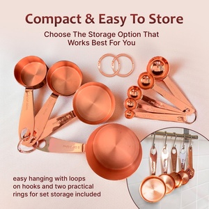 4_8_10Pcs Multi-Purpose <b>Spoons</b> Cup Kitchen <b>Measuring</b> Teaspoon Coffee Sugar Flour Scoop Scale Oven Safe Metal Kitchen Accessories - Product Image 4