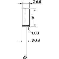Sensor induktif tipe proteksi IP 67 DCCK6.5V1.5POLK dengan fitur penangkal pulsa awal.