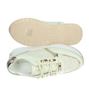 Sneakers pour femmes Laura Biagiotti Beige 8909 Chaussures en toile tendance - Product Image 6
