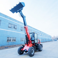 CE diakui 1.5 Ton Mini Loader Telephone dengan teleskopik lengan bom kompak Backhoe Loader EURO5/EPA mesin opsional