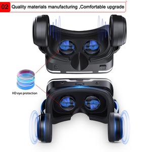 新しい3D映画鑑賞 VRグラス ゲームプレイ 動画視聴 ヘッドホン付きVRグラス - Product Image 3
