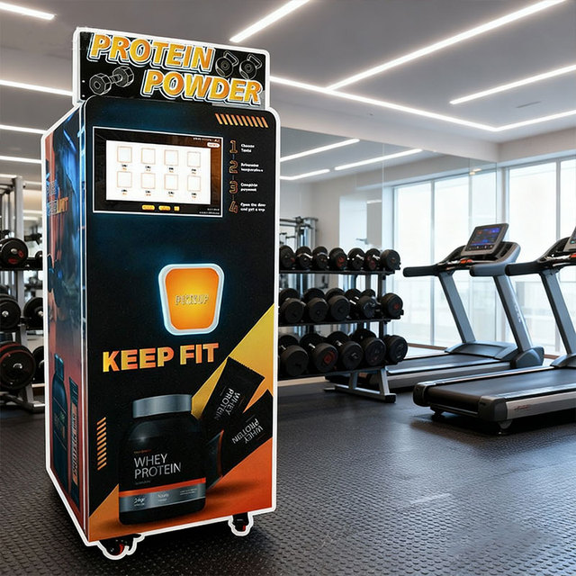 28L Protein Powder Vending Machine 32" Touchscreen Remote Monitoring Cloud-Based Management Multi-Payment Options Wi-Fi/4G SDK 1