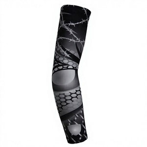 Cycling <b>Arm</b> <b>Sleeves</b> Reversible Star Print Anti-UV Unisex Adult <b>Compression</b> Sports 100% Polyester Heat-Transfer Printed - Product Image 1