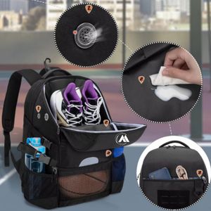 Sac à dos d'entraînement <span class=keywords><strong>de</strong></span> basket-<span class=keywords><strong>ball</strong></span> <span class=keywords><strong>de</strong></span> football imperméable à la mode pour hommes Compartiment à chaussures avec doublure en polyester pour le rangement du <span class=keywords><strong>volley</strong></span>-<span class=keywords><strong>ball</strong></span> - Product Image 5