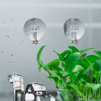 Crochets à ventouse transparents amovibles et réutilisables, robustes, petits supports muraux à ventouse pour salle de bain, douche, cuisine, organisateur