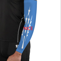 Manchon de bras personnalisé avec drapeau national de Sainte-Lucie, couvre-bras élastique imprimé pour la pêche, la randonnée, le cyclisme, l'école et les trajets quotidiens