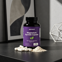 JAYHOO Capsules de glycinate de magnésium à haute absorption, magnésium chélaté, complément végétalien pour soutenir les muscles et le sommeil, OEM, marque privée