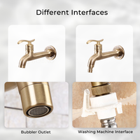 Robinet décoratif en laiton pour jardin/mélangeur d'eau pour machine à laver