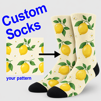 Chaussettes personnalisées avec impression 360°, chaussettes amusantes personnalisées par sublimation, vente en gros