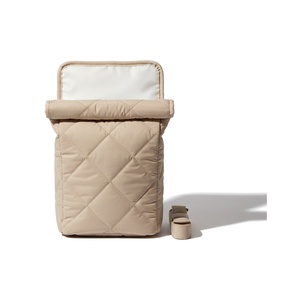 Sac à lunch en nylon matelassé, fermeture éclair isolée, doublure en mousse, poignée en sangle, logo personnalisé, cadeau - Product Image 4
