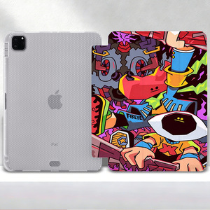 Étui <span class=keywords><strong>pour</strong></span> <span class=keywords><strong>iPad</strong></span> avec design peint <span class=keywords><strong>en</strong></span> graffiti de dessins animés, antichoc, avec porte-crayon <span class=keywords><strong>pour</strong></span> <span class=keywords><strong>iPad</strong></span> Pro 11 Air 7 10,9 pouces, vente <span class=keywords><strong>en</strong></span> <span class=keywords><strong>gros</strong></span> - Product Image 1