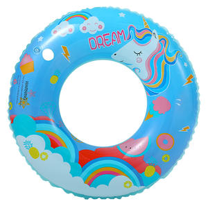 Anillo de natación inflable para niños Inf Kelukeya, diseño de unicornio de dibujos animados, flotador para piscina para niños de 5 a 7 años - Product Image 5