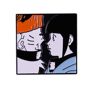 Factory Uzumaki Hinata Hyuga se miran el uno al otro Pin de metal Broche de dibujos animados de anime para hombres y mujeres - Product Image 4