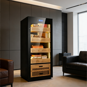 Humidor Eléctrico de Cedro para Cigarros con Sistema de Enfriamiento por Aire, Monitoreo WiFi en Tiempo Real, Capacidad de 130L, Opción Integrada para el Hogar - Product Image 2